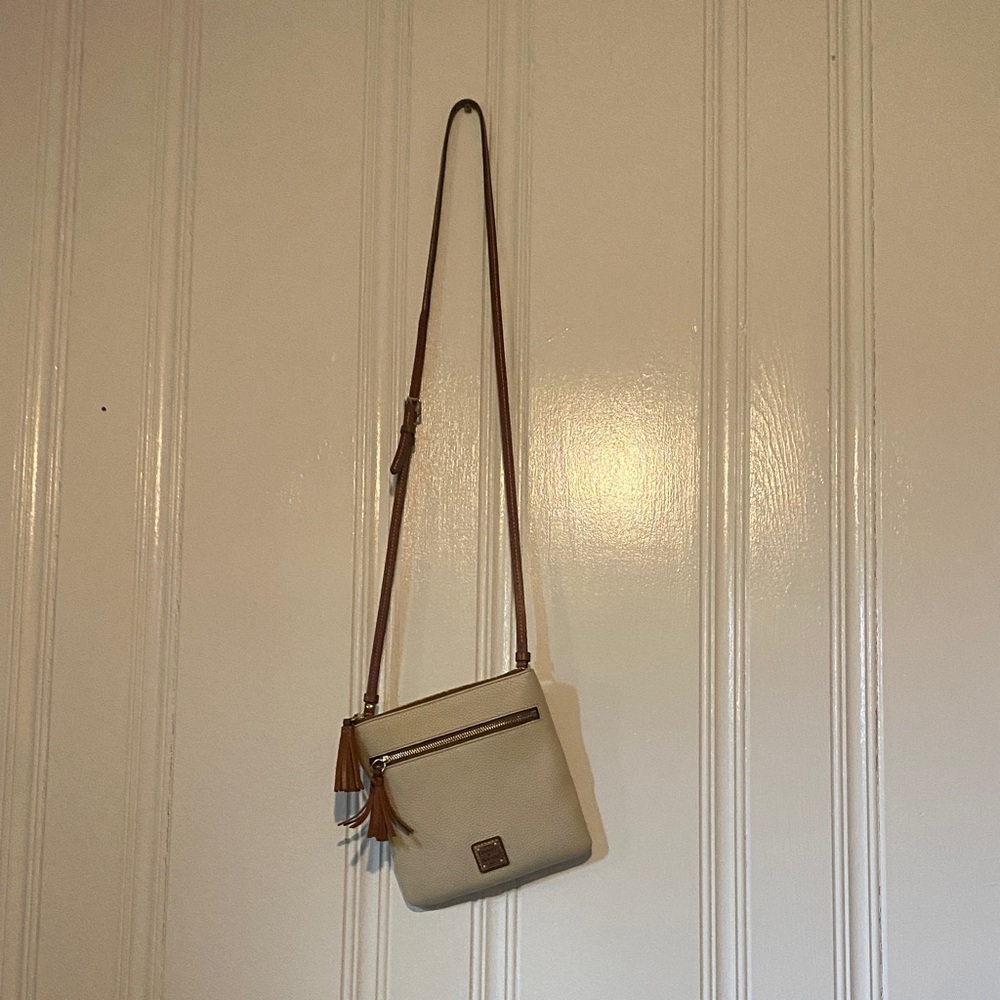 Dooney & Bourke Cream and Tan Crossbody Bag